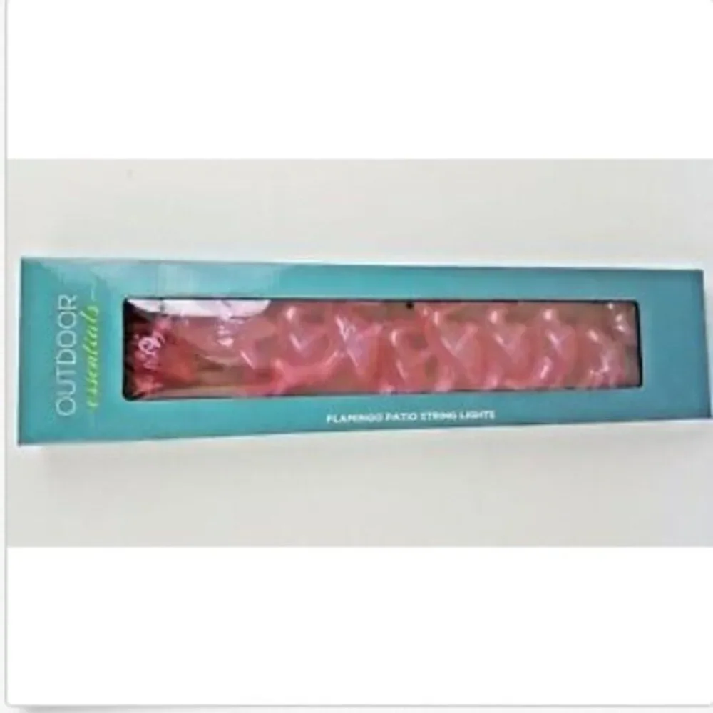 Pink Flamingo Patio String Lights 10 Battery operated Luau Party Summer  *